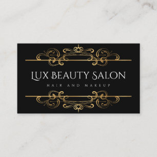 Tarjeta De Visita Personalizado de Relieve metalizado dorado Faux de
