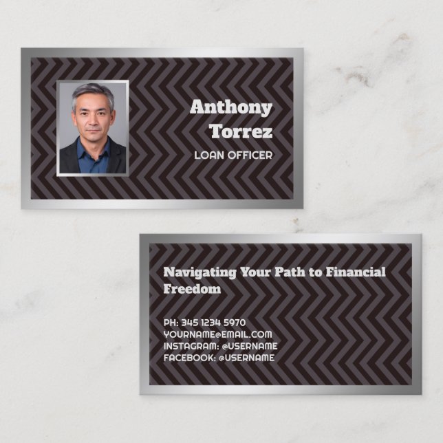 Tarjeta De Visita Personalizado de responsable de préstamos (Anverso / Reverso)