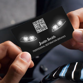 Tarjeta De Visita Personalizado de restauración de faros QR