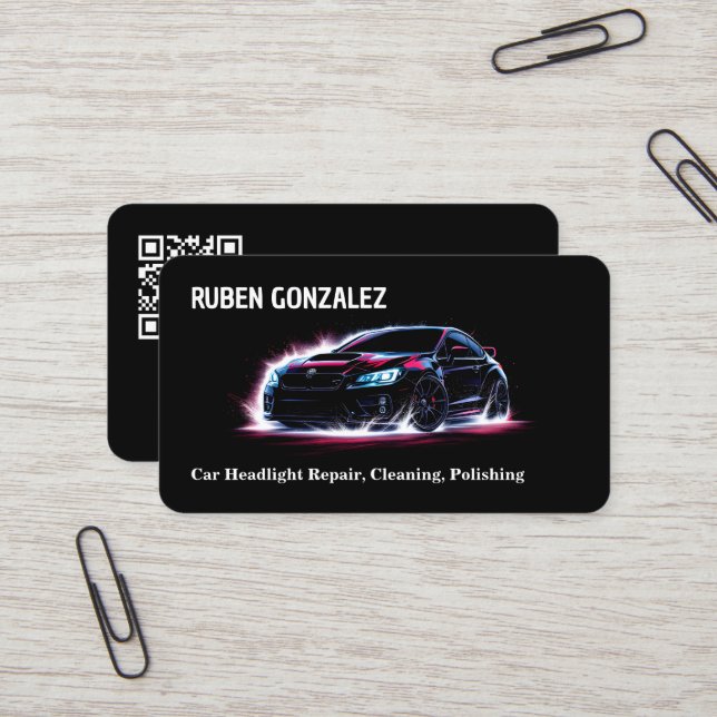 Tarjeta De Visita Personalizado de restauración de los faros del coc (Anverso/Reverso In Situ)