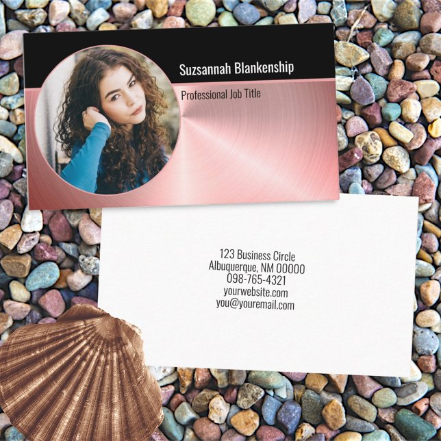 Tarjeta De Visita Personalizado de seguridad personal profesional Ov (front and back circular photo business card)
