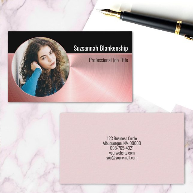 Tarjeta De Visita Personalizado de seguridad personal profesional Ov (Custom round photo business card template front and back)