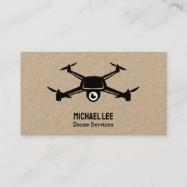 Tarjeta De Visita Personalizado de servicios de drones QR