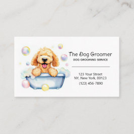 Tarjeta De Visita Personalizado de servicios de mascota Dog Grooming