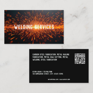 Tarjeta De Visita Personalizado de servicios de soldadura QR