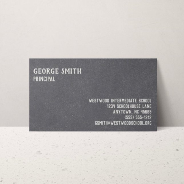 Tarjeta De Visita Personalizado de siete líneas estilo pizarra (Subido por el creador)