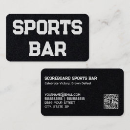 Tarjeta De Visita Personalizado de Sports Bar QR