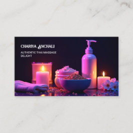 Tarjeta De Visita Personalizado de Terapia de Masaje QR