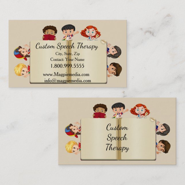 Tarjeta De Visita Personalizado de Terapia de voz con nombre persona (Anverso / Reverso)