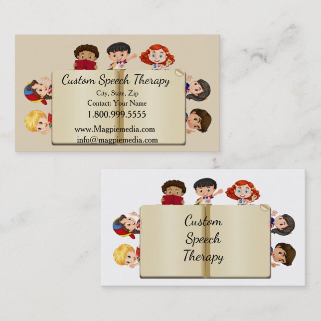 Tarjeta De Visita Personalizado de Terapia de voz con nombre persona (Anverso / Reverso)