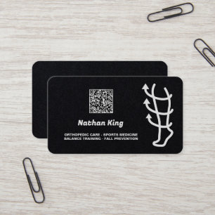 Tarjeta De Visita Personalizado de Terapia Física QR Premium
