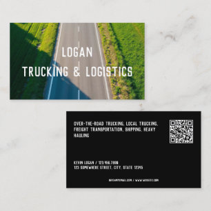 Tarjeta De Visita Personalizado de transporte de camiones QR
