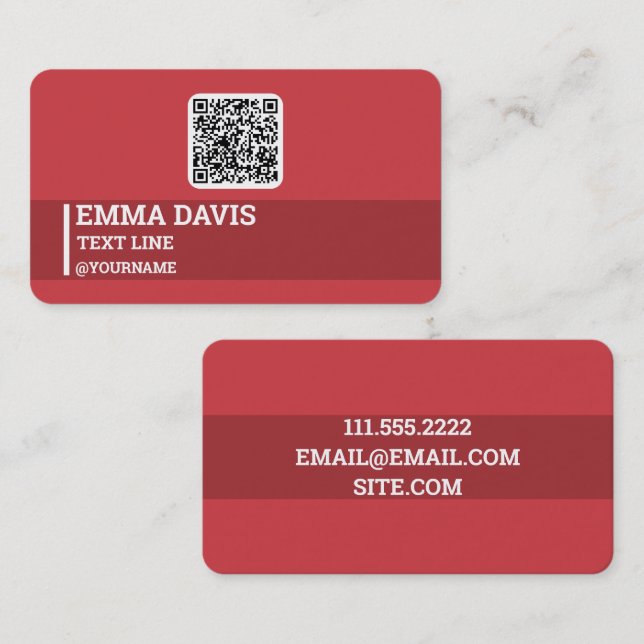 Tarjeta De Visita Personalizado de ventas directas de marketing QR (Anverso / Reverso)