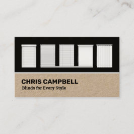 Tarjeta De Visita Personalizado de Windows Blinds QR Kraft