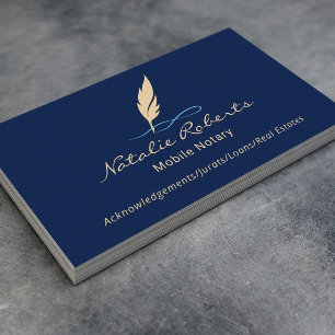 Tarjeta De Visita Personalizado del agente de firma del notario móvi