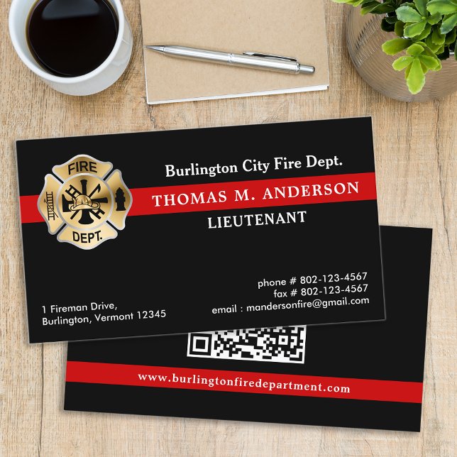 Tarjeta De Visita Personalizado del Departamento de Bomberos logotip (Subido por el creador)