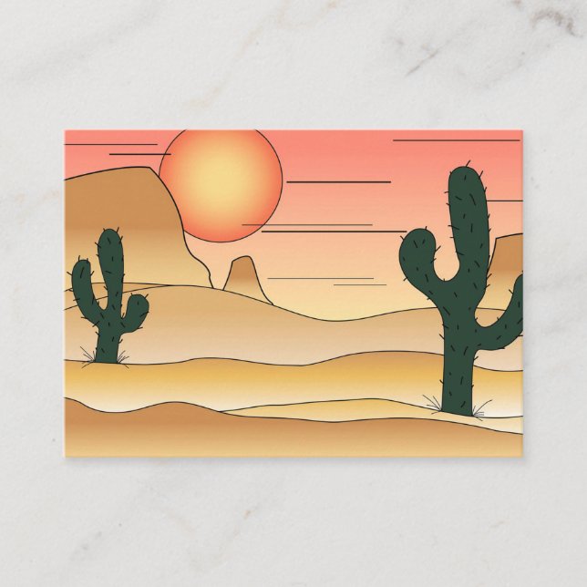 Tarjeta De Visita Personalizado del desierto (Anverso)