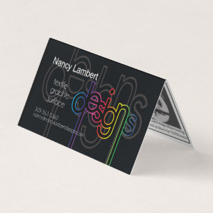 Tarjeta De Visita Personalizado del diseño de Nancy Lamberto doblad