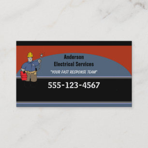 Tarjeta De Visita Personalizado del electricista personalizado