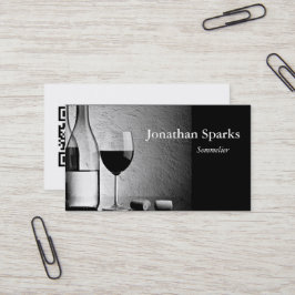 Tarjeta De Visita Personalizado del frasco de vino sumiller Código Q