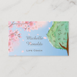 Tarjeta De Visita Personalizado del Jardín Natural del Blossom del c