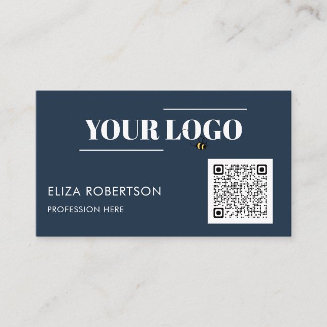 Tarjeta De Visita Personalizado del logotipo profesional de QR Code  (Anverso)