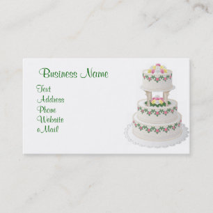 Tarjeta De Visita Personalizado del pastel de bodas del KRW