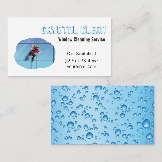 Tarjeta De Visita Personalizado del técnico del servicio de limpieza (Anverso / Reverso)