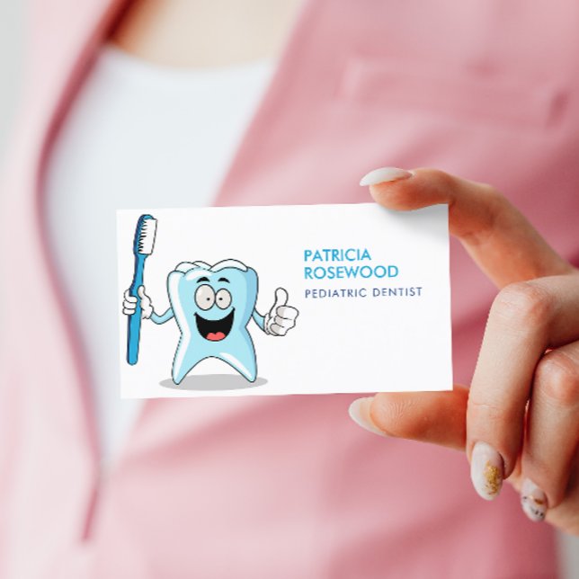 Tarjeta De Visita Personalizado Diente Gracioso Sujetando Pincel De  (Subido por el creador)