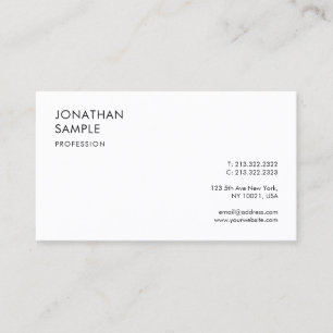 Tarjeta De Visita Personalizado Diseño sencillo y elegante profesion