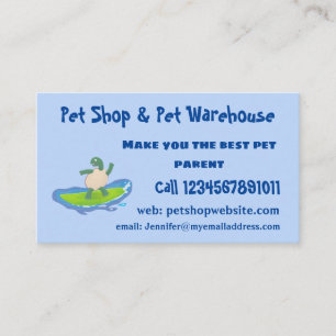 Tarjeta De Visita Personalizado divertida de la ola de tortugas