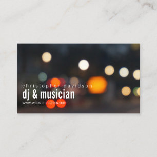 Tarjeta De Visita Personalizado DJ Ambient Lights Business Card