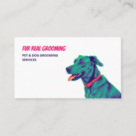 Tarjeta De Visita Personalizado Dog Grooming QR