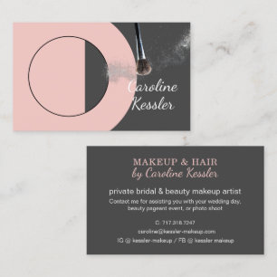 Tarjeta De Visita Personalizado Dusty Rosa Artista de maquillaje ros
