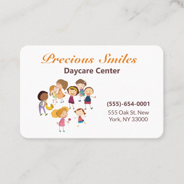 Tarjeta De Visita Personalizado educado jugando a niños guarderías i (Anverso)