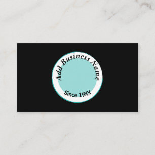 Tarjeta De Visita Personalizado el negro moderno y azul tu nombre aq