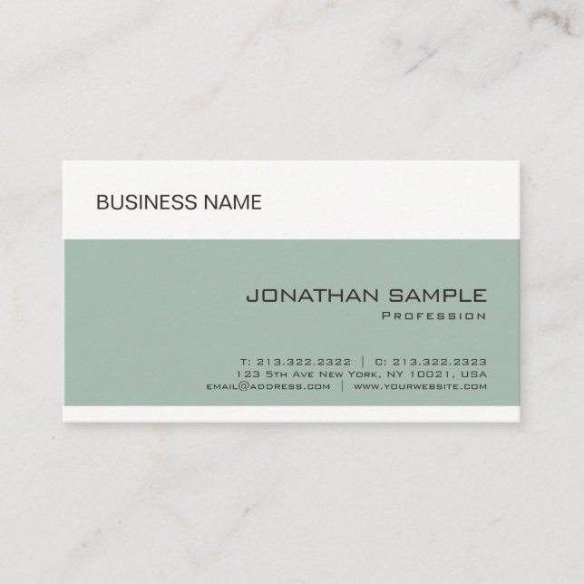 Tarjeta De Visita Personalizado Elegant Company Simple Template Mode (Anverso)
