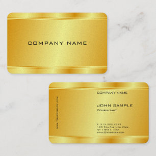 Tarjeta De Visita Personalizado Elegant Gold Glamour Plantilla de lu