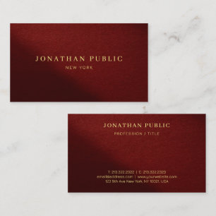 Tarjeta De Visita Personalizado Elegant Moderno Profesional De Lujo 