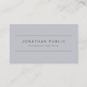 Tarjeta De Visita Personalizado Elegante Gris Moderno Plantilla Simp