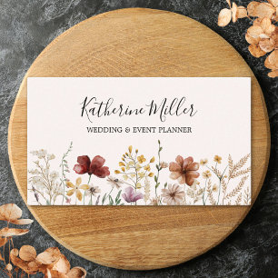 Tarjeta De Visita Personalizado Elegante Hermoso Floral de Flores Si