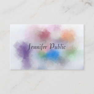 Tarjeta De Visita Personalizado Elegante Pastel Colores Plantilla mo
