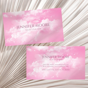 Tarjeta De Visita Personalizado elegante y moderno de nubes espumosa