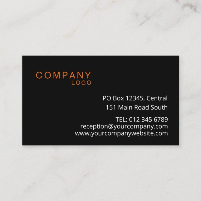 TARJETA DE VISITA PERSONALIZADO EMPRESARIAL DE LA EMPRESA RECTANGLE  (Anverso)