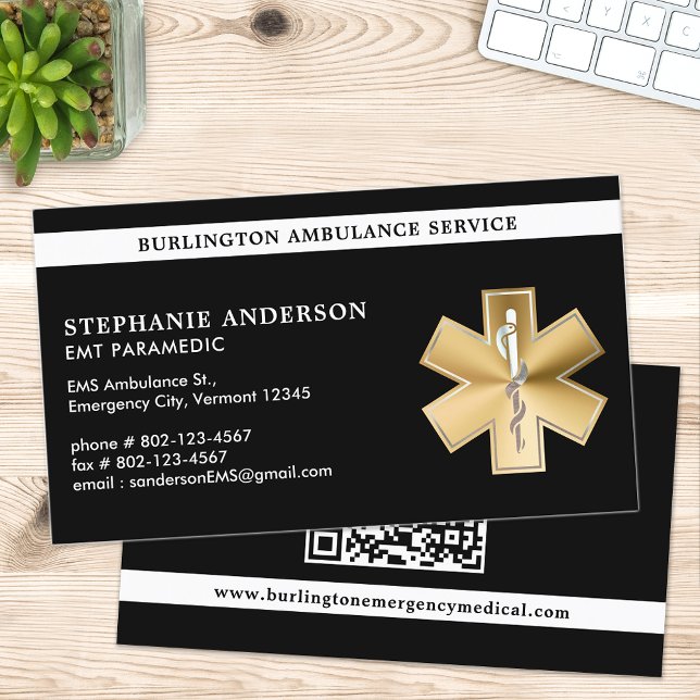 Tarjeta De Visita Personalizado EMT paramédico Ambulancia Logotipo d (Subido por el creador)