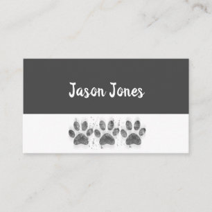 Tarjeta De Visita personalizado en negrita gris y blanco