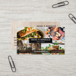 Tarjeta De Visita Personalizado Evento Caterer Collage de fotos Made