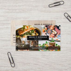 Tarjeta De Visita Personalizado Evento Caterer Collage de fotos Made