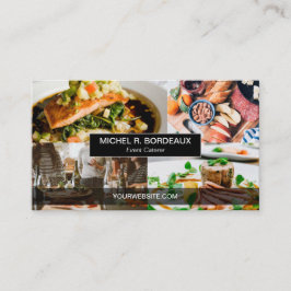 Tarjeta De Visita Personalizado Evento Caterer Collage de fotos Made