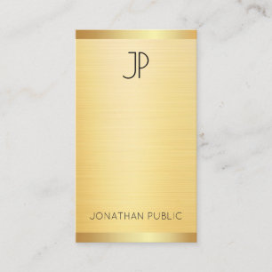 Tarjeta De Visita Personalizado Falso Oro Moderno Elegante Profesion